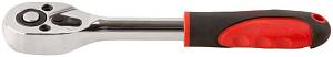 Вороток (трещотка), механизм легированная сталь 40Cr, пластиковая прорезиненная ручка, 1/4", 24 зубца КУРС