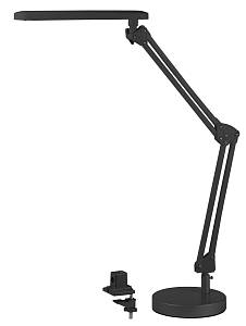 Настольный светильник ЭРА NLED-440-7W-BK светодиодный на струбцине и с основанием черный